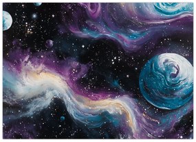 Kép - Festett univerzum (70x50 cm)