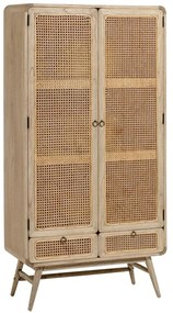 Natúr színű mindifa ruhásszekrény 90x175 cm Nalu – Kave Home