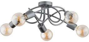 Felületre szerelhető csillár BOSTON 5xE27/15W/230V szürke