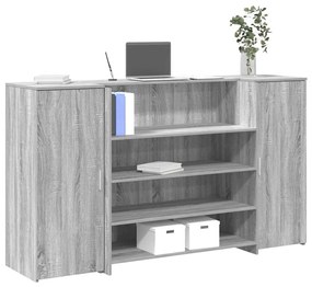 Recepciós pult szürke sonoma 180x50x103,5 cm szerelt fa