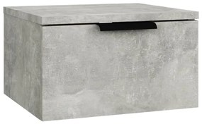 Betonszürke falra szerelhető éjjeliszekrény 34x30x20 cm