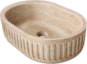 Vic Classic Travertine kőmosdó_35x58 cm