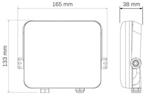 Polux FLOODLIGHT 327437 Halogén reflektor 1x30W/LED 4000K 85lm IP65