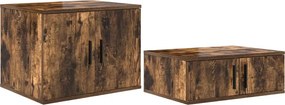 vidaXL Tárolószekrény 2 pcs Füstölt tölgy 127 x 41 x 40 cm Faanyag