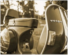 Poszterek 50x40 Vespa robogó szépia