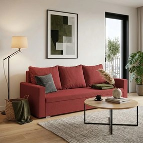 DIZY háromüléses kanapé ággyá alakítható funkcióval Piros