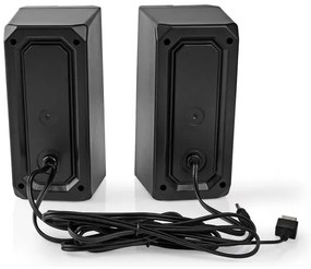 Nedis GSPR31020BK - KÉSZLET 2x LED RGB Gaming hangszóró 18W/5V