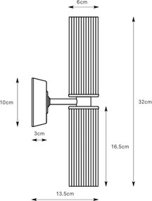 Markslöjd 109236 - Fürdőszobai fali lámpa RIMINI 2xG9/20W/230V IP44 sárgaréz