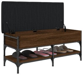 barna tölgy színű szerelt fa cipőpolc 102 x 42 x 45 cm