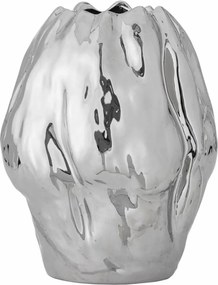 Bloomingville Bobby Kerámia Virágváza 29 cm Ezüst Tükrös
