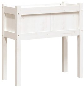 fehér tömör fenyő kerti virágláda 70 x 31 x 70 cm