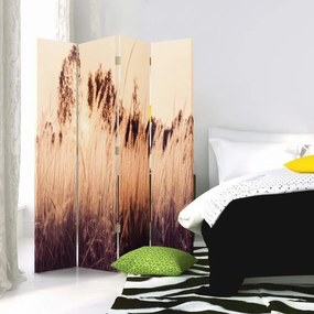 Gario Paraván Magas füvek szepia színben Méret: 145 x 170 cm, Kivitelezés: Forgó paraván 360°