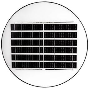 LED napelemes utcai lámpa érzékelővel, 15W/6V, 6500K, IP65, fekete + távirányító
