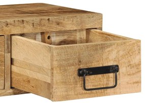 tömör nyers mangófa falra szerelhető TV-szekrény 60x30x19 cm