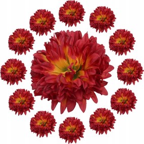 Krizantém Termék Nagy Mesterséges Piros 20 x 10 cm RT6423-M53 12 db