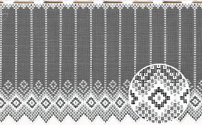 Mg Irigység Jacquard 3943 fehér 270x80cm K