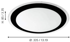 Eglo 99404 - LED Mennyezeti lámpa COMPETA LED/18W/230V