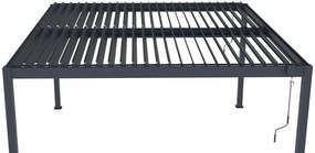 Bioklimatikus pergola G21 Austin 4x4 m, antracit színű alumínium