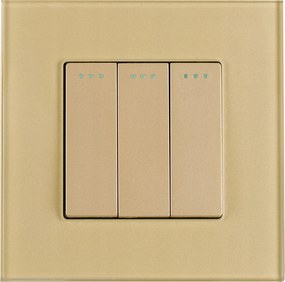 Kapcsoló Hármas Lépcsőkapcsoló Arany szett Miuun kerettel