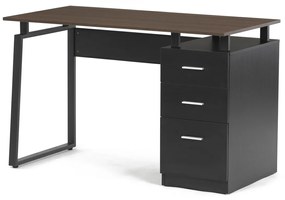 Irodai asztal 3218 OAK, fekete és tölgy