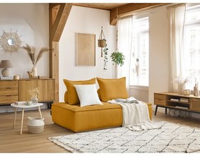 Mustársárga zsenília kanapé 175 cm Elisa – Bobochic Paris
