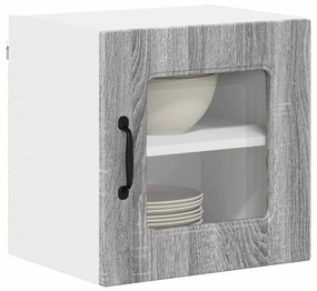 Fali konyhaszekrény 2 pcs Szürke Sonoma 40 x 31 x 40 cm Faanyag