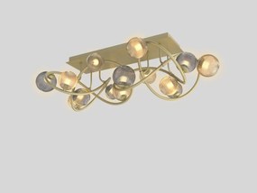 AVIANO LIGHTING 9015-1204 METZ Glamour Mennyezeti Lámpa Borostyán, Füstös, Arany G9 IP20