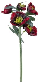 LEONARDO NATALE karácsonyi rózsa 29cm, sötét piros
