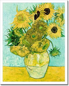 Poszterek keretben 40x50 Van Gogh napraforgók