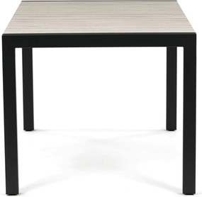 Kerti asztal 160x90 cm, alumínium, polywood, fekete, AZT-S1514 BK