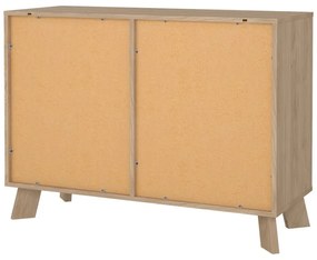 Fehér-natúr színű komód tölgyfa dekorral 99x73x39 cm Ikast – Tvilum