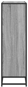 szürke sonoma szerelt fa és fém könyvszekrény 97,5x33x107,5 cm
