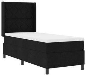 Boxspring Ágy Mattal és LED Fekete 80x200 cm Szövet