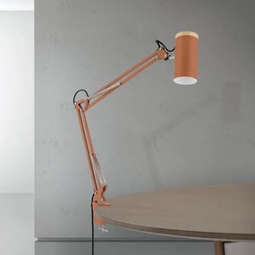 Orion - GILI csíptetős asztali lámpa 1xE27/40W/230V, téglavörös