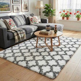 Shaggy szőnyeg Decor 140x200 White Lantern Csúszásgátló