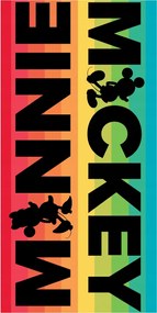 Minnie és Mickey strandtörölköző, fürdőlepedő 70 x 140 cm