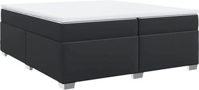 vidaXL fehér műbőr rugós ágy matraccal 200 x 200 cm