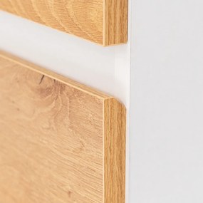 Vario Forte 80 alsó szekrény mosdóval fehér-tölgy