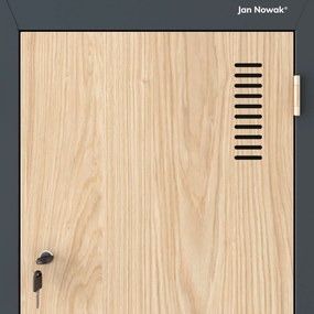 L típusú öltözőszekrény antracit / sonoma tölgy: Eco Design JULIA, 800 x 1850 x 450 mm
