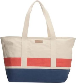 Bézs-kék nagy strandtáska „Sailor”