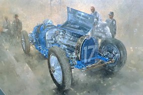 Miller, Peter - Festmény reprodukció Type 59 Grand Prix Bugatti, 1997, (40 x 26.7 cm)