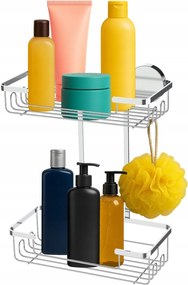 Fürdőszobai Zuhanypolc Ezüst Strapabíró Öntapadós Stílusos