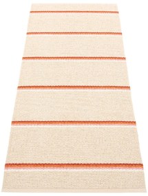 Téglavörös-krémszínű kültéri-beltéri futószőnyeg 70x180 cm Olle Brick Cream – Pappelina