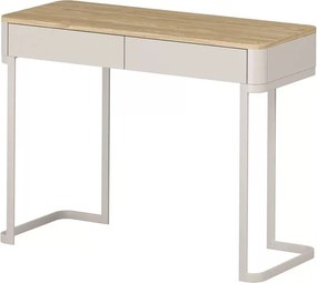 Elivo fésülködőasztal 110 cm fiókos, vázas - kasmír / olajozott tölgy