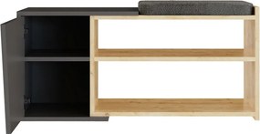 Fiona Oak és Anthracite cipősszekrény