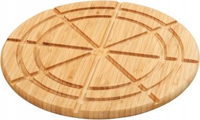 Pizza- és tortatál 30 cm, osztott bambusz