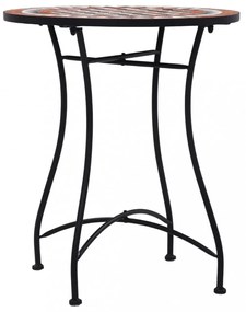 barna kerámia mozaikos bisztróasztal 60 cm