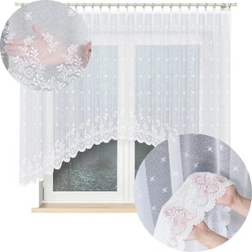 Függöny Kész Virág Motívum Nappali Konyha Jacquard Ívvel 300X140cm