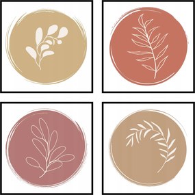 Poszterek kép körök grafika növény négyzet 40x40