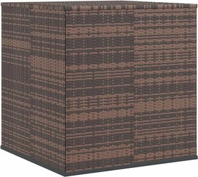 Barna Polyrattan Kerti Párnatartó Doboz 100 X 97,5 X 104 Cm